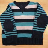 pull bleu clair noir et blanc